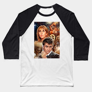 10th Doctor/ time machine steampunk Baseball T-Shirt